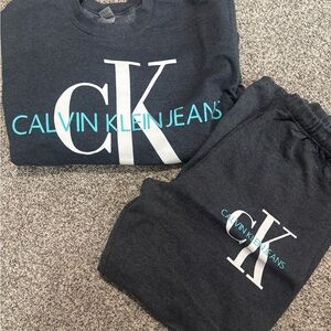 Calvin Klein Charcoal Sweatshirt and Joggers Set